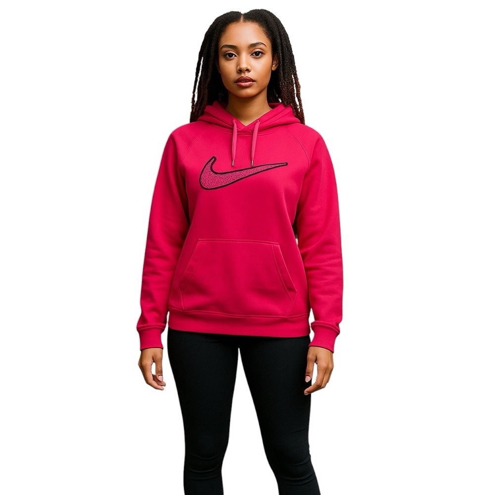 Nike’s Women's Pink Thermafit Hoodie
Sweatshirt, size Large EUC